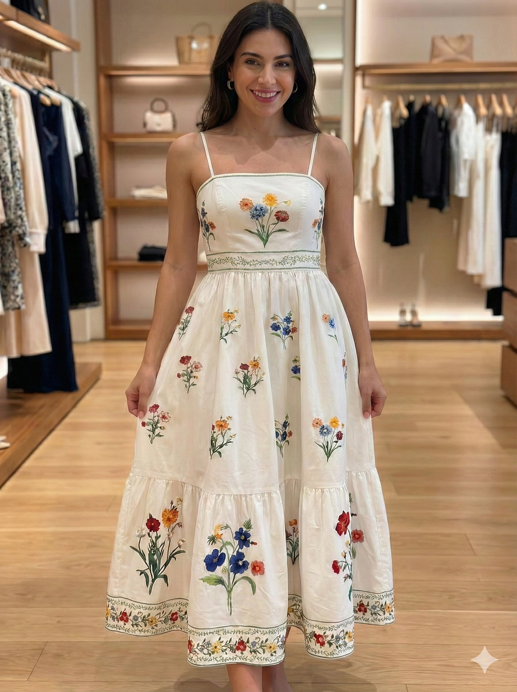 Vestido Feminino Plus Size Floral Boho