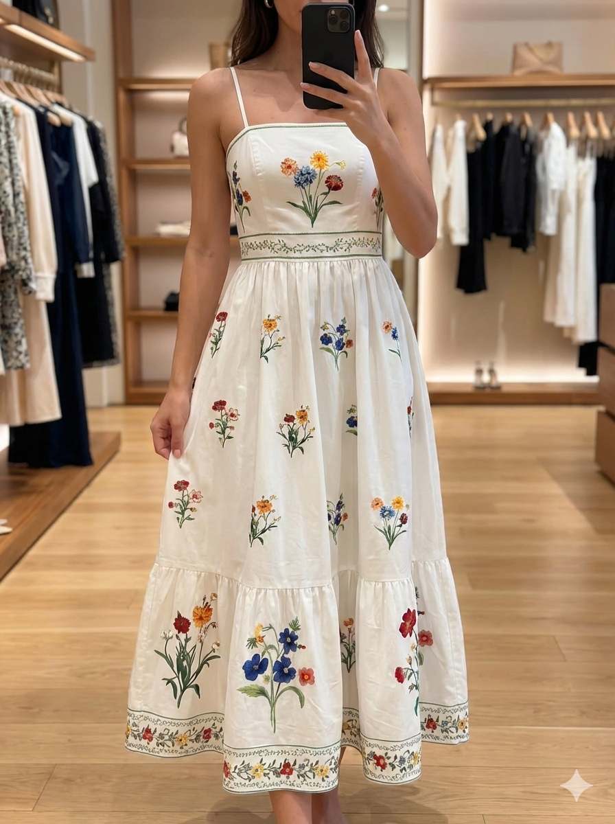 Vestido Feminino Plus Size Floral Boho