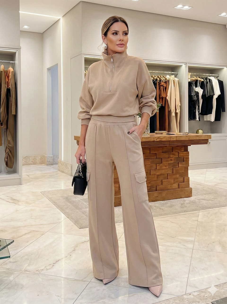 Conjunto Feminino Blusa e Calça Modern Royal Confort