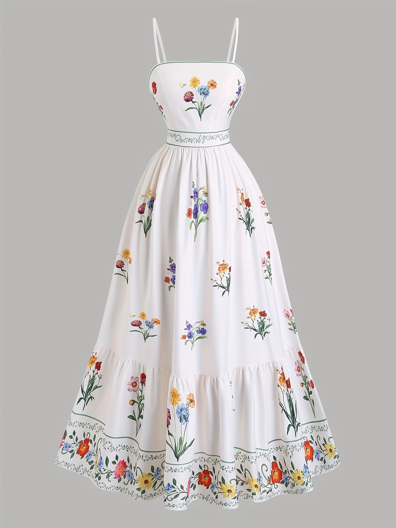 Vestido Feminino Plus Size Floral Boho