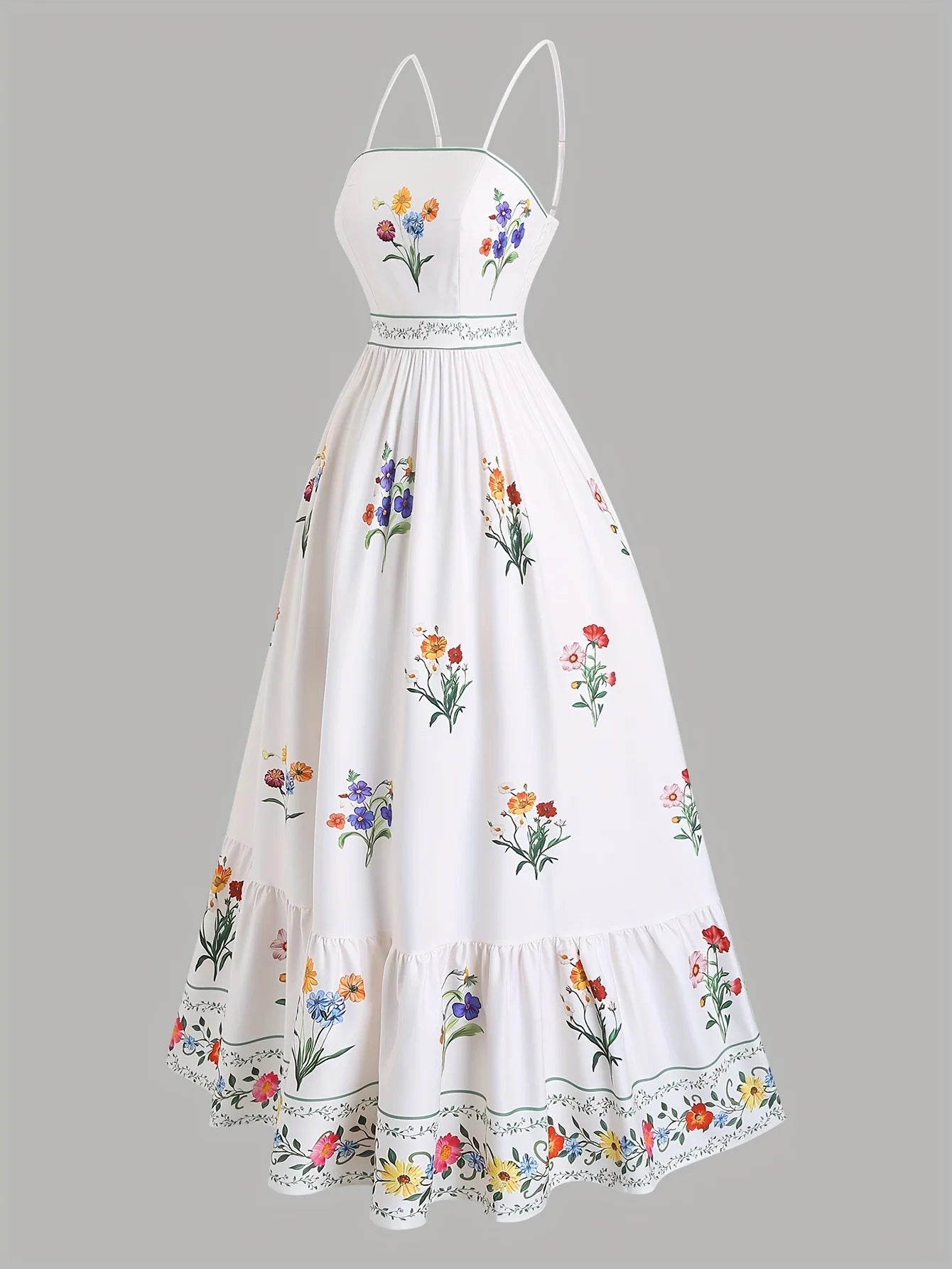 Vestido Feminino Plus Size Floral Boho